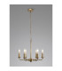 Banyan 44cm 6 Light Multi Arm Pendant/Semi Flush Without Shade 1.5m Chain E14 Champagne Gold-2