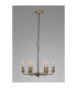 Banyan 44cm 6 Light Multi Arm Pendant/Semi Flush Without Shade 1.5m Chain E14 Antique Brass-10