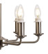 Banyan 44cm 6 Light Multi Arm Pendant/Semi Flush Without Shade 1.5m Chain E14 Satin Nickel-9