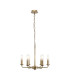 Banyan 44cm 6 Light Multi Arm Pendant/Semi Flush Without Shade 1.5m Chain E14 Champagne Gold-5