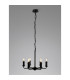 Banyan 44cm 6 Light Multi Arm Pendant/Semi Flush Without Shade 1.5m Chain E14 Matt Black-2