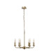 Banyan 44cm 6 Light Multi Arm Pendant/Semi Flush Without Shade 1.5m Chain E14 Champagne Gold-6