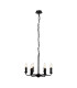 Banyan 44cm 6 Light Multi Arm Pendant/Semi Flush Without Shade 1.5m Chain E14 Matt Black-4
