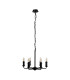 Banyan 44cm 6 Light Multi Arm Pendant/Semi Flush Without Shade 1.5m Chain E14 Matt Black-5