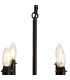Banyan 44cm 6 Light Multi Arm Pendant/Semi Flush Without Shade 1.5m Chain E14 Matt Black-7