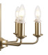 Banyan 44cm 6 Light Multi Arm Pendant/Semi Flush Without Shade 1.5m Chain E14 Champagne Gold-10