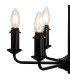 Banyan 44cm 6 Light Multi Arm Pendant/Semi Flush Without Shade 1.5m Chain E14 Matt Black-8