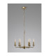 Banyan 44cm 6 Light Multi Arm Pendant/Semi Flush Without Shade 1.5m Chain E14 Champagne Gold-11