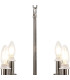 Banyan 59cm 8 Light Multi Arm Pendant/Semi Flush Without Shade 1.5m Chain E14 Polished Nickel-7