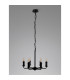 Banyan 44cm 6 Light Multi Arm Pendant/Semi Flush Without Shade 1.5m Chain E14 Matt Black-10
