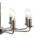 Banyan 59cm 8 Light Multi Arm Pendant/Semi Flush Without Shade 1.5m Chain E14 Polished Nickel-9