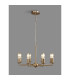 Banyan 59cm 8 Light Multi Arm Pendant/Semi Flush Without Shade 1.5m Chain E14 Champagne Gold-2