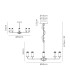 Banyan 59cm 8 Light Multi Arm Pendant/Semi Flush Without Shade 1.5m Chain E14 Champagne Gold-3