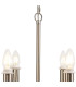 Banyan 59cm 8 Light Multi Arm Pendant/Semi Flush Without Shade 1.5m Chain E14 Satin Nickel-7