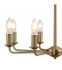 Banyan 59cm 8 Light Multi Arm Pendant/Semi Flush Without Shade 1.5m Chain E14 Champagne Gold-5