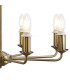 Banyan 59cm 8 Light Multi Arm Pendant/Semi Flush Without Shade 1.5m Chain E14 Antique Brass-9