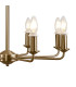 Banyan 59cm 8 Light Multi Arm Pendant/Semi Flush Without Shade 1.5m Chain E14 Champagne Gold-6