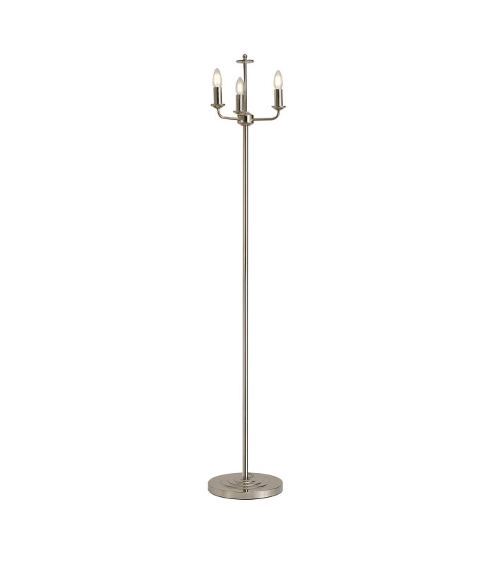 Banyan 3 Light Switched Floor Lamp Without Shade E14 Polished Nickel-1