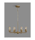 Banyan 59cm 8 Light Multi Arm Pendant/Semi Flush Without Shade 1.5m Chain E14 Champagne Gold-9