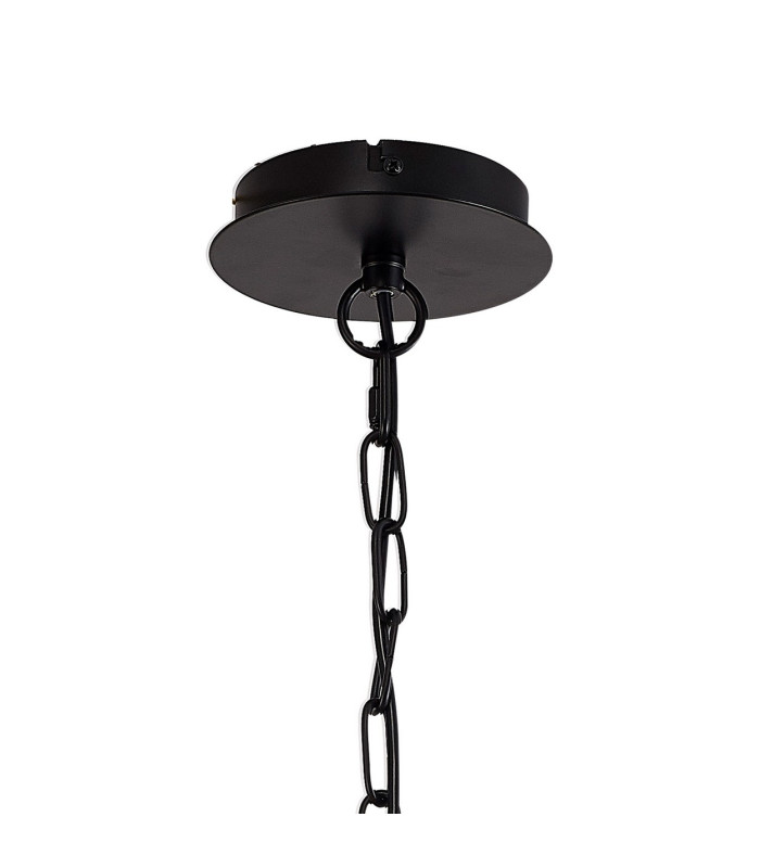 Banyan 70cm 8 Light Multi Arm Pendant/Semi Flush Without Shade 1.5m Chain E14 Matt Black-6