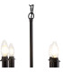 Banyan 70cm 8 Light Multi Arm Pendant/Semi Flush Without Shade 1.5m Chain E14 Matt Black-7