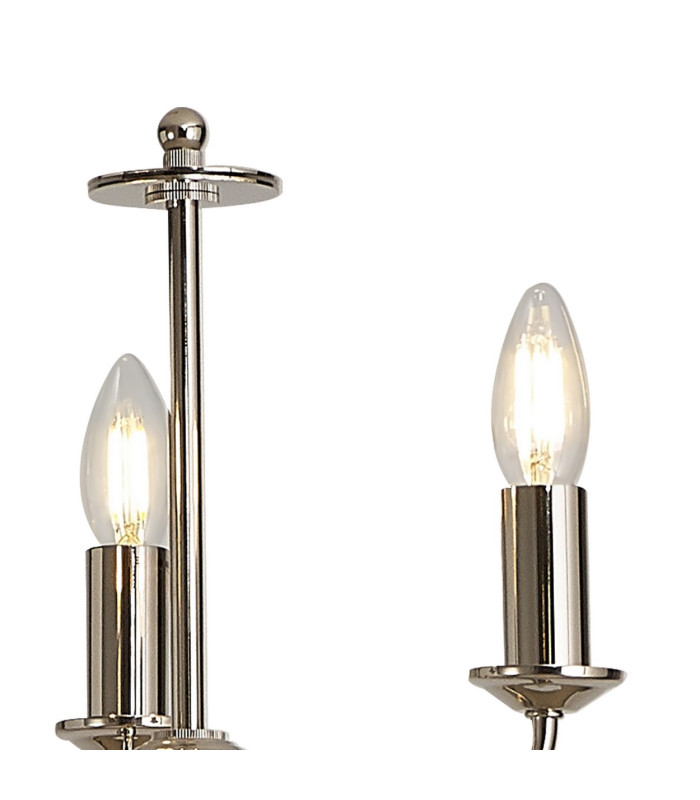 Banyan 3 Light Switched Floor Lamp Without Shade E14 Polished Nickel-7