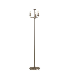 Banyan 3 Light Switched Floor Lamp Without Shade E14 Satin Nickel-1
