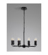 Banyan 70cm 8 Light Multi Arm Pendant/Semi Flush Without Shade 1.5m Chain E14 Matt Black-10