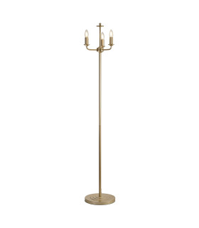 Banyan 3 Light Switched Floor Lamp Without Shade E14 Champagne Gold-1