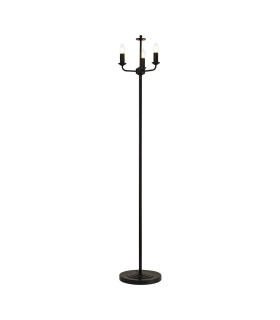 Banyan 3 Light Switched Floor Lamp Without Shade E14 Matt Black-1