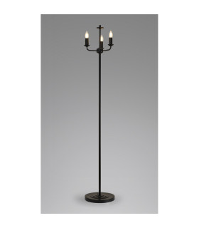Banyan 3 Light Switched Floor Lamp Without Shade E14 Matt Black-2