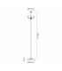 Banyan 3 Light Switched Floor Lamp Without Shade E14 Champagne Gold-3
