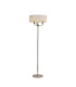 Banyan 3 Light Switched Floor Lamp With 45cm x 15cm Faux Silk Fabric Shade Polished Nickel/White-1