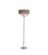 Banyan 3 Light Switched Floor Lamp With 45cm x 15cm Faux Silk Shade Polished Nickel/Grey-1