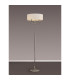 Banyan 3 Light Switched Floor Lamp With 45cm x 15cm Faux Silk Fabric Shade Polished Nickel/White-2