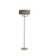 Banyan 3 Light Switched Floor Lamp With 45cm x 15cm Faux Silk Shade Polished Nickel/Grey-4