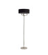 Banyan 3 Light Switched Floor Lamp With 45cm x 15cm Faux Silk Shade Polished Nickel/Black-4