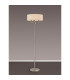Banyan 3 Light Switched Floor Lamp With 45cm x 15cm Faux Silk Shade Polished Nickel/Ivory Pearl-2