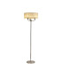 Banyan 3 Light Switched Floor Lamp With 45cm x 15cm Cream Organza Shade Polished Nickel/Cream-1