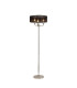 Banyan 3 Light Switched Floor Lamp With 45cm x 15cm Black Organza Shade Polished Nickel/Black-1