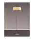 Banyan 3 Light Switched Floor Lamp With 45cm x 15cm Cream Organza Shade Polished Nickel/Cream-2