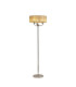 Banyan 3 Light Switched Floor Lamp With 45cm x 15cm Soft Bronze Organza Shade Polished Nickel/Soft Bronze-1