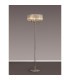 Banyan 3 Light Switched Floor Lamp With 45cm x 15cm Grey Organza Shade Polished Nickel/Grey-2