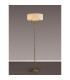 Banyan 3 Light Switched Floor Lamp With 45cm x 15cm Faux Silk Shade Antique Brass/White-2