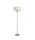 Banyan 3 Light Switched Floor Lamp With 45cm x 15cm Faux Silk Shade Antique Brass/White-4