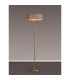 Banyan 3 Light Switched Floor Lamp With 45cm x 15cm Faux Silk Shade Antique Brass/Grey-2
