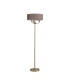 Banyan 3 Light Switched Floor Lamp With 45cm x 15cm Faux Silk Shade Antique Brass/Grey-4
