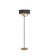 Banyan 3 Light Switched Floor Lamp With 45cm x 15cm Faux Silk Shade Antique Brass/Black-1
