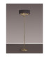 Banyan 3 Light Switched Floor Lamp With 45cm x 15cm Faux Silk Shade Antique Brass/Black-2