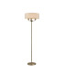 Banyan 3 Light Switched Floor Lamp With 45cm x 15cm Faux Silk Shade Ivory Pearl/White Laminate Antique Brass-1